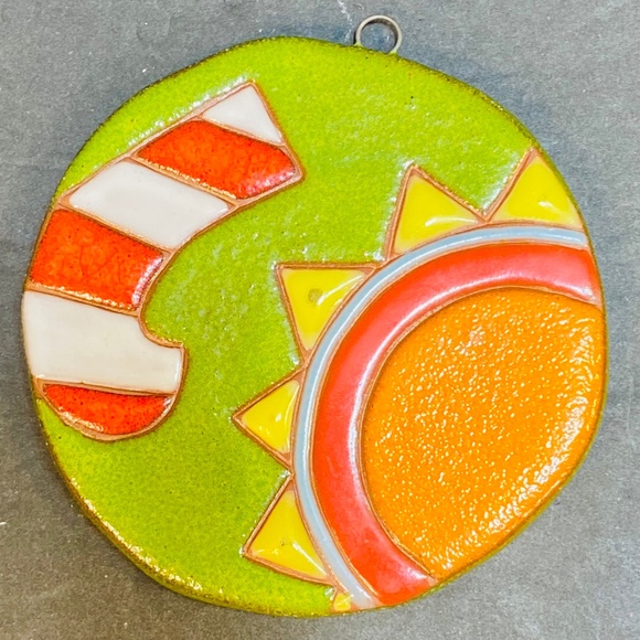 Set Of 3 VINTAGE DEPARTMENT 56 Hand Painted Red Clay Ornaments Retired RARE - Picture 4 of 9